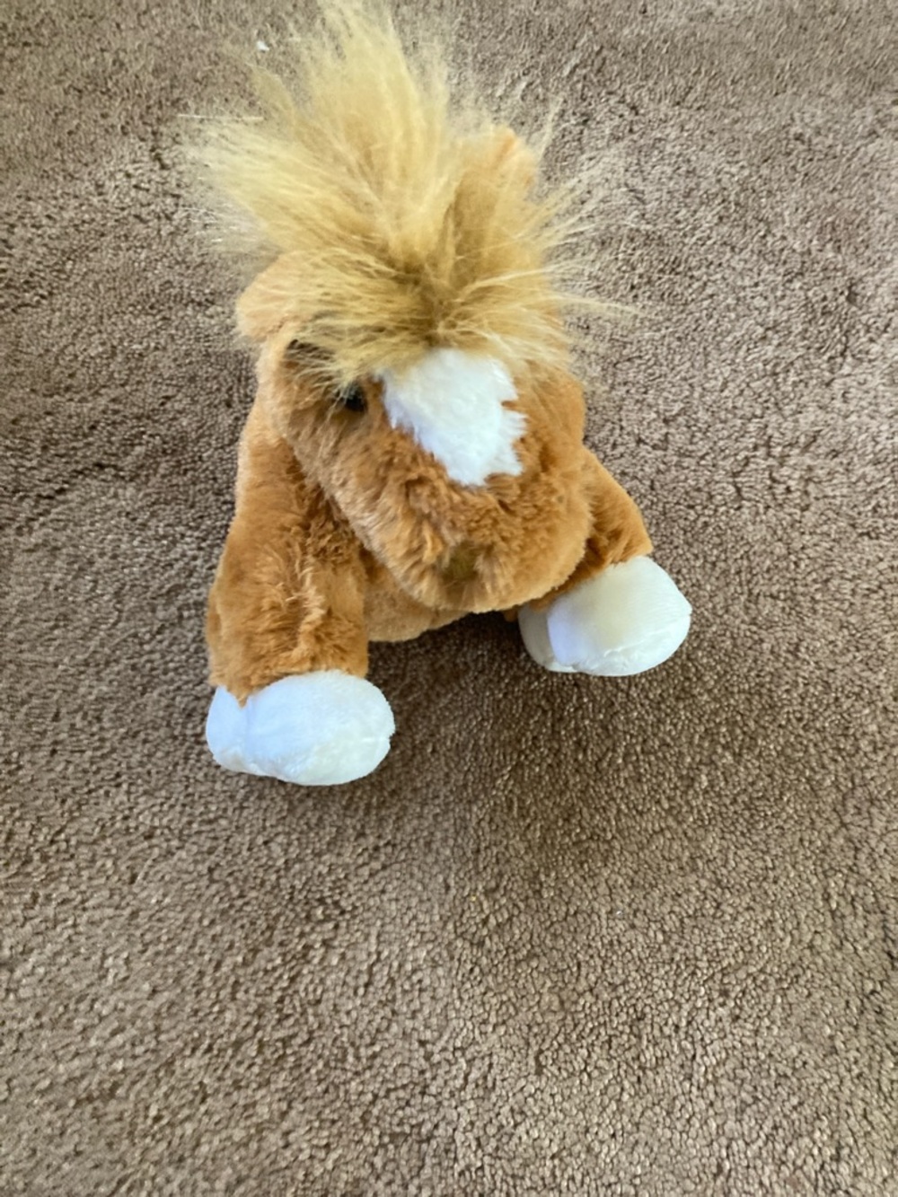 Plush Brown Pony Stuffed Animal Toy - Soft Kids Plush